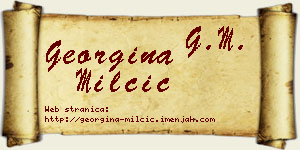 Georgina Milčić vizit kartica